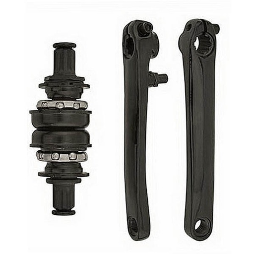 [38540] EJE PEDALIER Y BIELAS TIPO AMERICANO ACERO NEGRO 170mm 9/16"