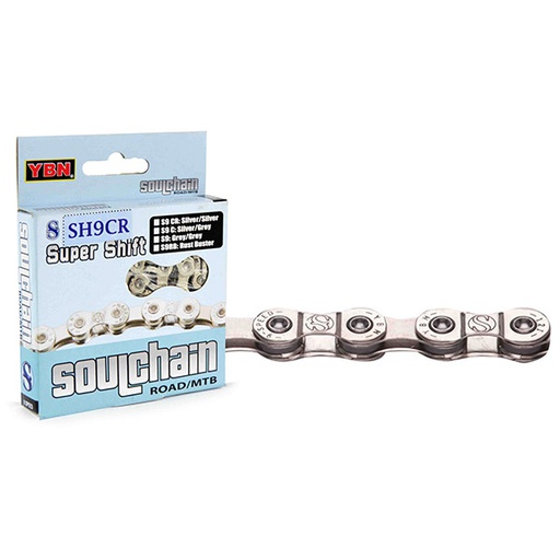 [38605] CADENA 9 VEL "YABAN" 1/2"X11/128,PLATA