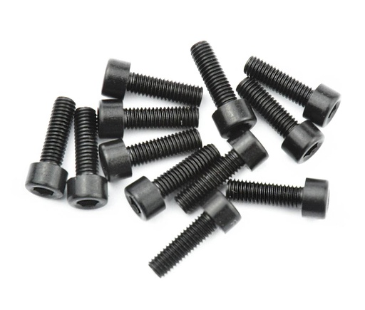 [38715] TORNILLO PORTABIDON PARA ALLEN DE ALUMINIO NEGRO (12 PIEZAS) 