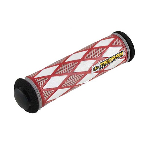 [38798] PUÑOS "TRIGRAM" DE ROMBOS EN ROJO/BLANCO, 128MM  QW