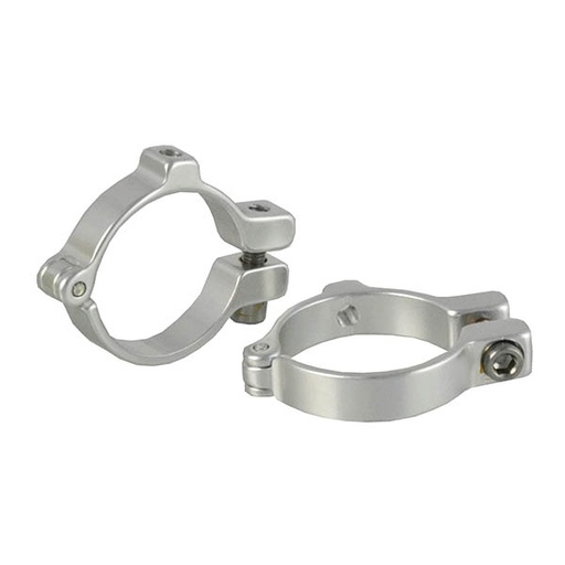 [40201] ABRAZADERA PORTABIDON, 34.9MM,  ALUMININIO PLATA QW