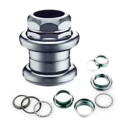 [40301] DIRECCION 22.2MM (1") 30MM ACERO PLATA 2/TUERCAS