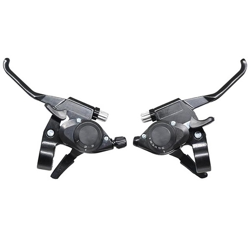[26013] DOBLE MANDOS INDEX 6 X 3 VEL ALUMINIO NEGRO 