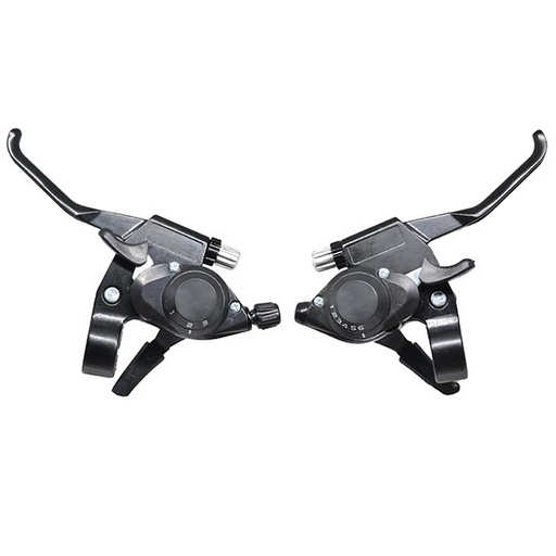 [26013] DOBLE MANDOS INDEX 6 X 3 VEL ALUMINIO NEGRO 