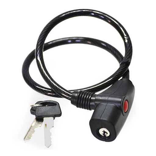 [63028] CANDADO EXPIRAL CON LLAVE Y SOPORTE 8"X80CM QW