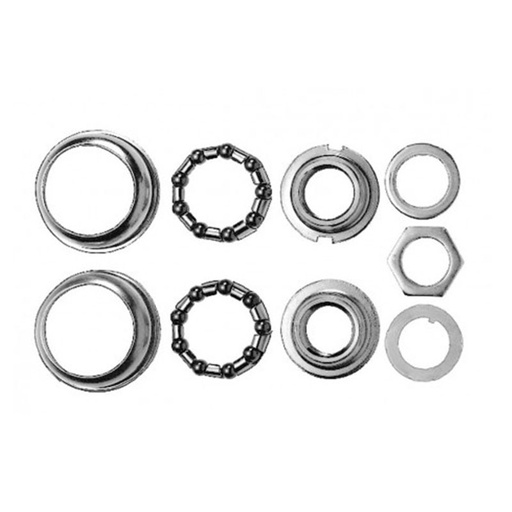 [79054] RODAMIENTOS EJE PEDALIER BMX. CAZOLETA 51.5MM ROSCA 22,4MM PLATA