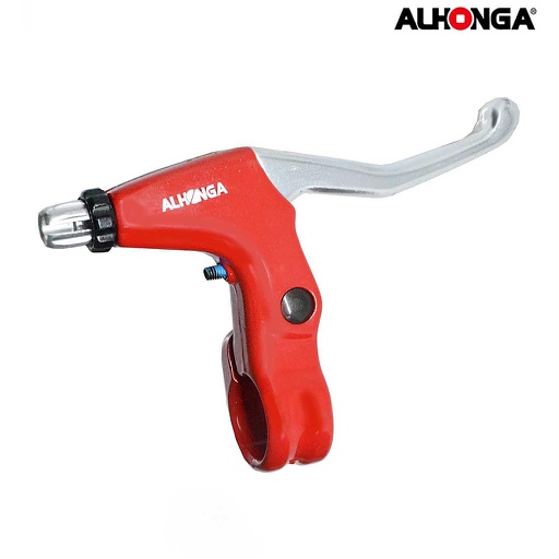 [79072] MANETAS DE FRENO "ALHONGA" ALUMINIO EN ROJO 3 DEDOS QW