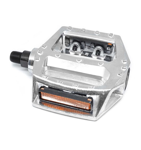 [79139] PEDALES ALUMINIO DE BMX EN PLATA  ROSCA 1/2" QW