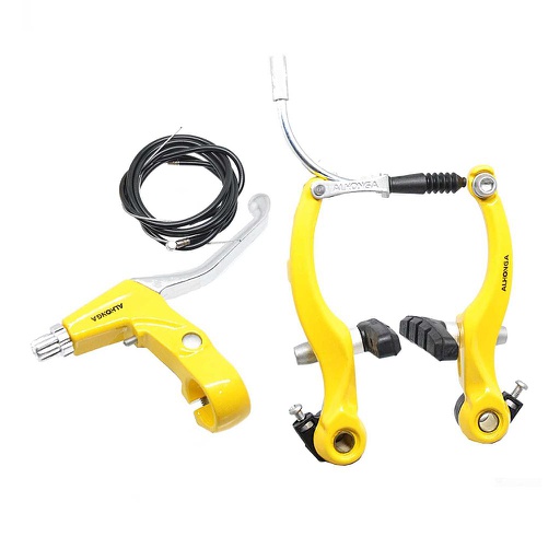 [79355] FRENOS V-BRAKE 6PCS "ALHONGA" ALUMINIO AMARILLO 110MM