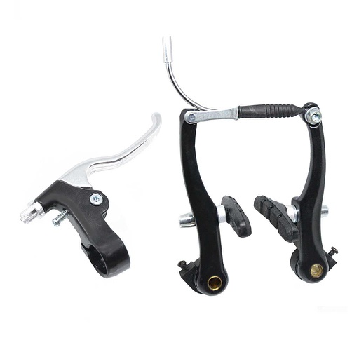 [79704] FRENOS V-BRAKE C/MANETAS ALUMINIO NEGRO 110MM DELT+TRAS