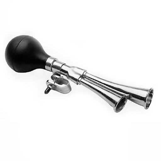 [79972] BOCINA DOBLE DE ACERO CROMADO