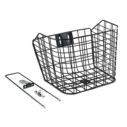 [80588] CESTA 16" NEGRO CON VARILLA 300x220mm