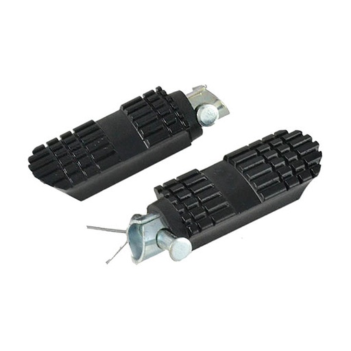 [80808] POSAPIES MOTO ALUMINIO NEGRO/PLEGABLES
