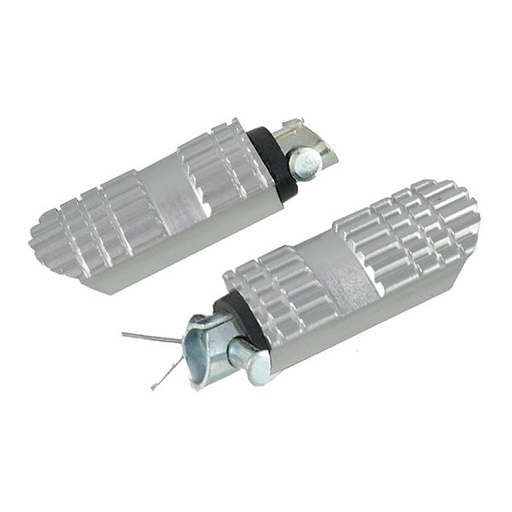 [80809] POSAPIES MOTO ALUMINIO PLATA/PLEGABLES