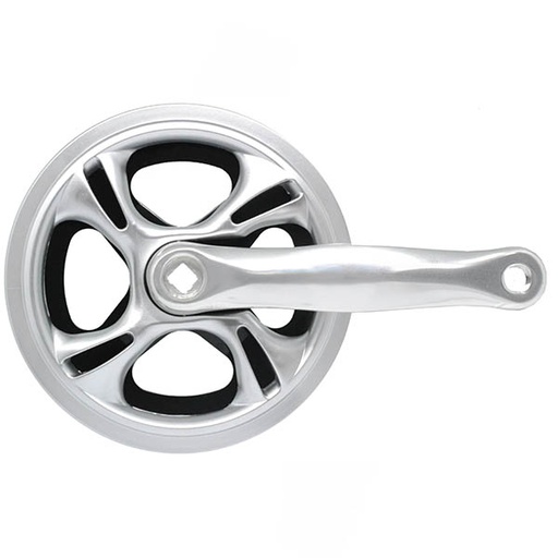 [80978] JGO.BIELAS 170MM 42D ALUMINIO PLATA 1VEL DOBLE PROTECTOR