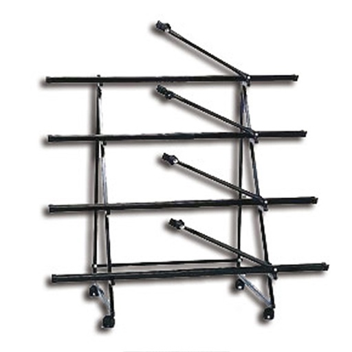 [83012] EXPOSITOR PARA 4 BICICLETAS CON RUEDAS (110CM ALTO - 82CM FONDO - 140CM ANCHO)