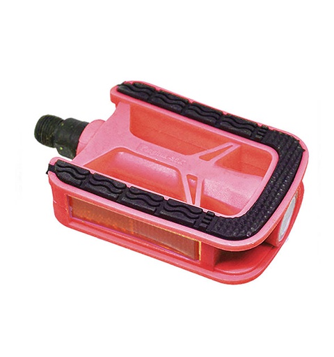 [93817] PEDALES PLASTICO ROJO ROSCA 9/16" QW