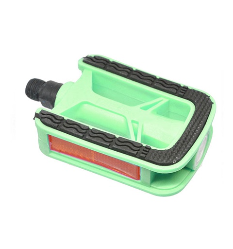 [93819] PEDALES PLASTICO VERDE ROSCA 9/16" QW