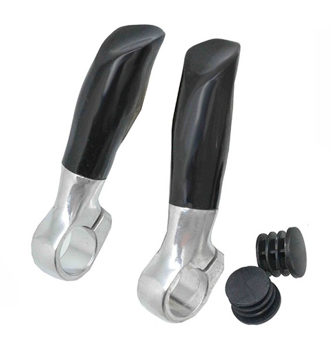 [93834] PROTESIS MANILLAR ALUMINIO NEGRO/PLATA  L:105