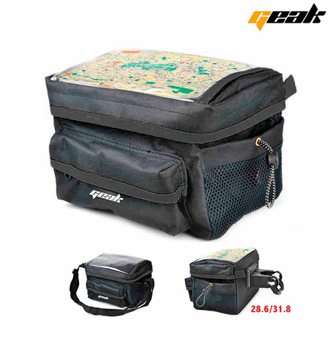 [94001] BAG TO HANDLEBAR "GEAK" W/RELEASE 28.6/31.8 24x18x12CM