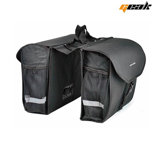 [94036] ALFORJA NEGRO "GEAK" DOBLE, CAPACIDAD;10.4X2L.