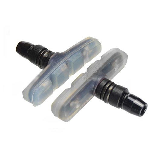 [39049] PAR ZAPATAS CON TORNILLO, "ALLONGA" NEGRO/TRANSPARENTE