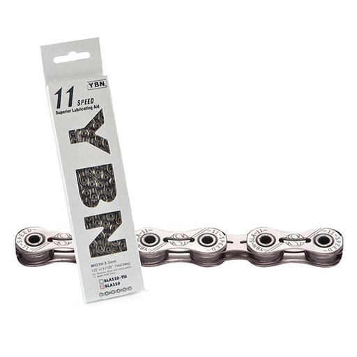 [39134] CADENA 11 VELOCIDADES, 1/2"1/128" CROMADO,SLA110 QW