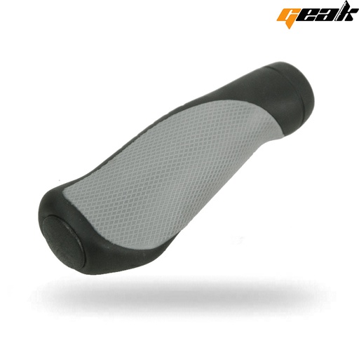 [39154] PUÑOS ERGONOMICOS "GEAK" 132MM NEGRO/GRIS