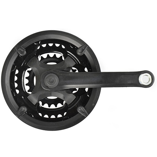 [14007] JGO.BIELAS 170MM 24/34/42D ACERO PLASTIFICADO NEGRO 