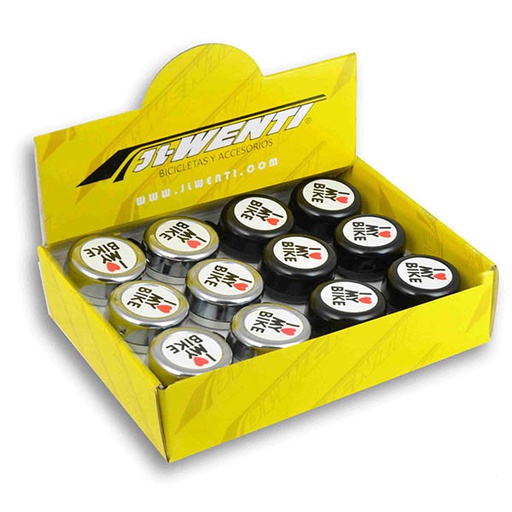 [93878] CAJA TIMBRES 2 COLORES "I LOVE MY BIKE" 12PCS