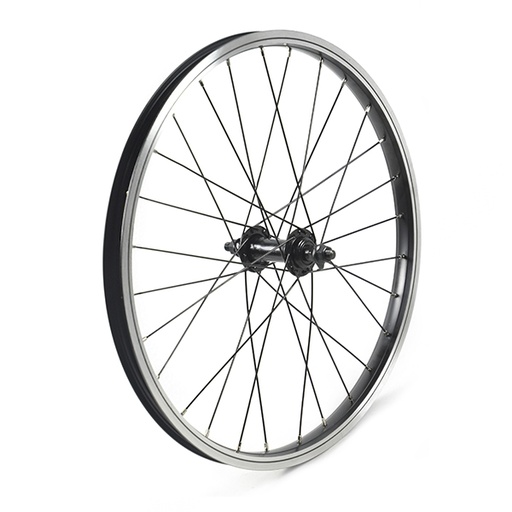 [17820D] RUEDA DELANTERA 20" NEGRA, 28 H