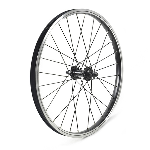 [17820D] RUEDA DELANTERA 20" NEGRA, 28 H