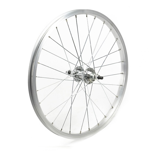 [17821T] RUEDA TRASERA 20" PLATA, 1 VEL 28 H