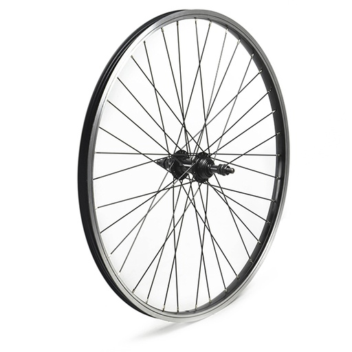 [17824T] RUEDA TRASERA 26" NEGRA, CON TUERCA, 6-7 VEL., 36H