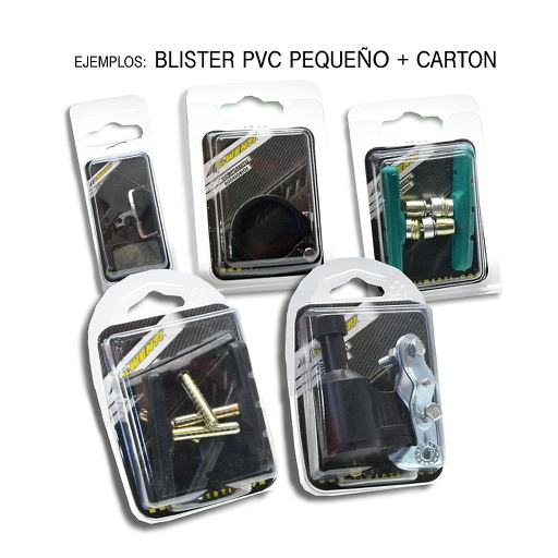 BLISTERS PVC AUTOCIERRE PEQUEÑO + CARTON