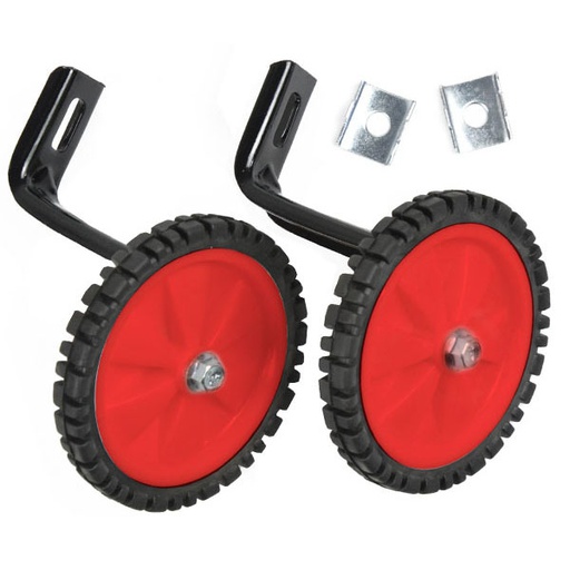 [14042R] ESTABILIZADORES BICI 12", RUEDAS COLOR ROJO