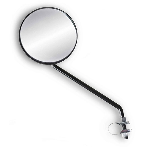 [14070] PAR ESPEJOS REDONDO 10,2 CM DE DIAMETRO, PVC NEGRO