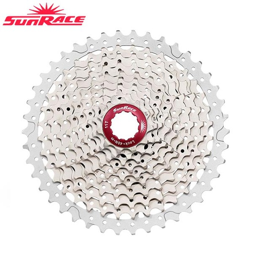 [99044] CASSETTE 11-VEL "MX8" 11-46T SUNRACE PLATA