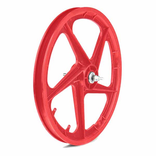 [79619R] RUEDA DELANTERA PLASTICO BMX, COLOR ROJO