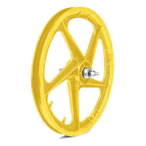 [79620Y] RUEDA TRASERA PLASTICO BMX, COLOR AMARILLO