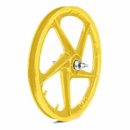 [79620Y] RUEDA TRASERA PLASTICO BMX, COLOR AMARILLO
