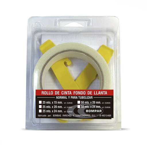 [67059] FONDO LLANTA 25METROS 15MM TUBELESS