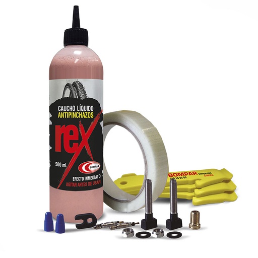 [67058] KIT TUBELESS "REX" COMPLETO 500ML 25MX20MM