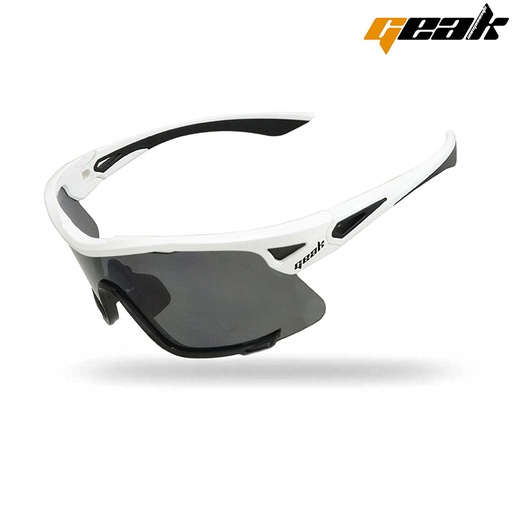 [22049] GAFAS CICLISTA "GEAK" BLANCO/NEGRO TR90 CON FUNDA