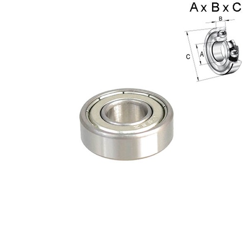 [ROD006] RODAMIENTO SELLADO 8x6x19mm (RUEDA) 698Z