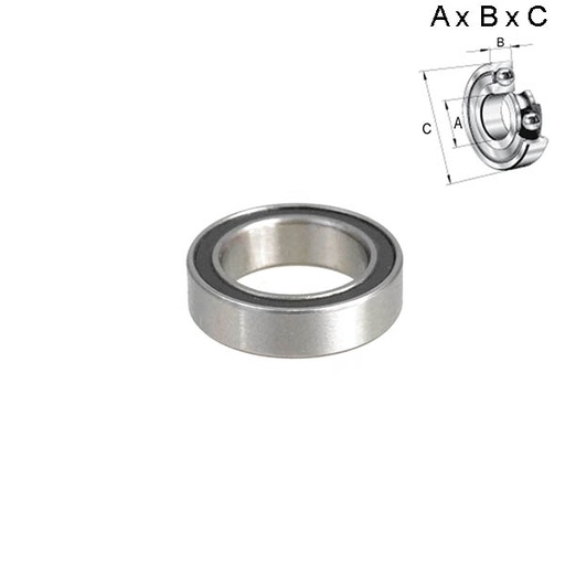 [ROD011] RODAMIENTO SELLADO 10x4x15mm (RUEDA) 