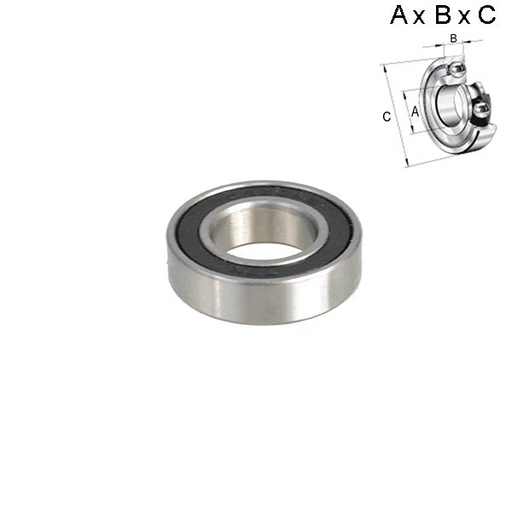 [ROD012] RODAMIENTO SELLADO 10x5x19mm (RUEDA) 6800RS