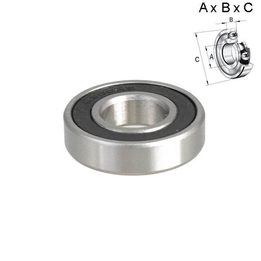 [ROD022] RODAMIENTO SELLADO 15x9x32mm (RUEDA) 6002RS