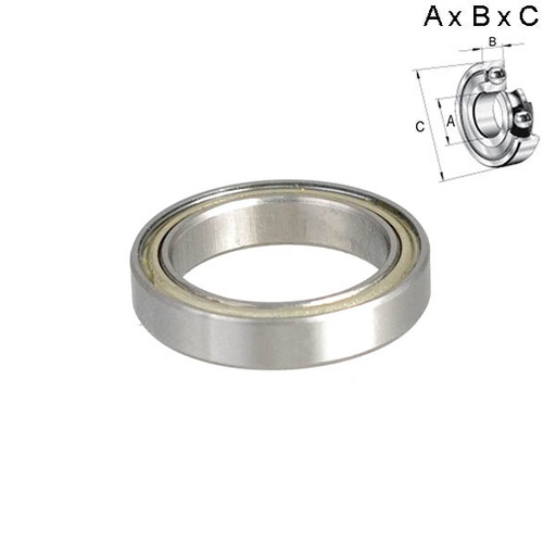 [ROD023] RODAMIENTO SELLADO 17x4x23mm (RUEDA) 