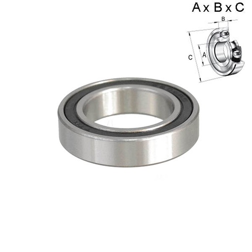 [ROD027] RODAMIENTO SELLADO 20x9x37mm (RUEDA) 6904RS